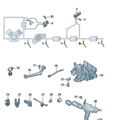 Abgastemperatursensor Sensor Abgastemperatur Audi VW 4M0906088AM