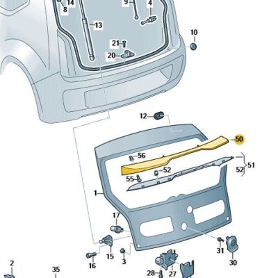 Dachkantenspoiler Spoiler Heckklappe Dachspoiler VW UP 1S0827934A BUS