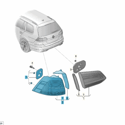 Schlussleuchte Rückleuchte Rücklicht links VW Golf Variant 5G9945095G