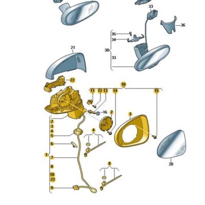 Außenspiegelgehäuse Außenspiegel links Audi A1 8X1857409R 9B9