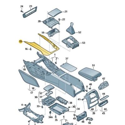 Abdeckrahmen Abdeckung Mittelkonsole Audi A6 A7 4G0864261K 1NK