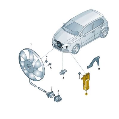 Steuergerät für Kühlerlüfter Seat Ibiza Skoda Fabia VW Polo 5J0919506