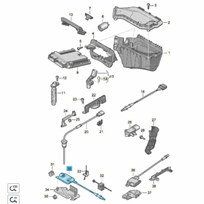 Lambdasonde NOx-Sensor hinten Audi Q5 8R0907807AF