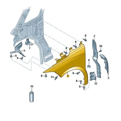 Kotflügel vorn rechts unlackiert VW ID. Buzz 1T3821106A