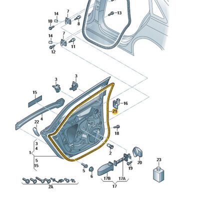 Türdichtung Dichtung Tür aussen links hinten Audi A4 8K5839911Q