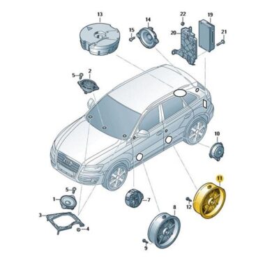 Tieftonlautsprecher Lautsprecher Tür hinten Audi A4 A5 Q3 Q5 8R0035411