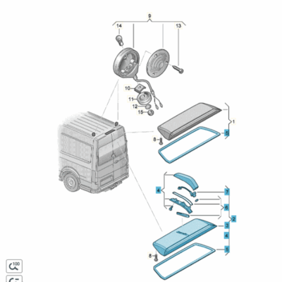 Bremsleuchte Zusatzbremsleuchte Rückfahrkamera VW Crafter 7C0945087G