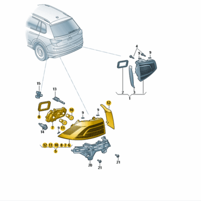 Schlussleuchte Rückleuchte Heckleuchte rechts Skoda Karoq 57A945208D