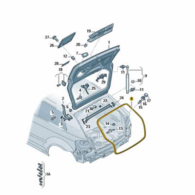 Dichtung Heckklappe Kofferraum Audi A3 A3 2-türig 8P3827705J
