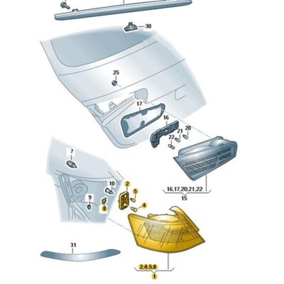 LED Schlussleuchte Rückleuchte Rücklicht rechts Audi A3 8V4945092B