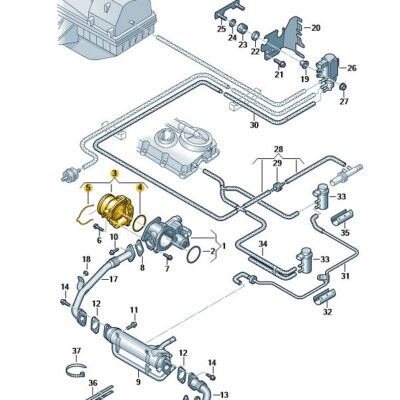 Drosselklappe AGR Ventil Abgasrückführung Audi Skoda VW 03G128063R