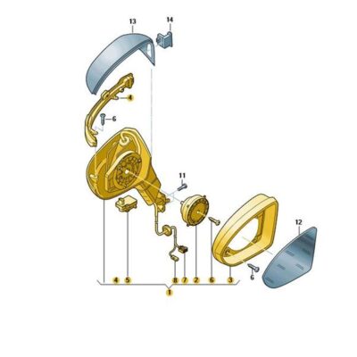 Außenspiegelgehäuse Außenspiegel rechts VW ID.3 10B857508J 9B9