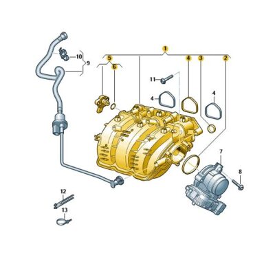 Ansaugbrücke Ansaugkrümmer Seat Ibiza VW Polo 05C129712C