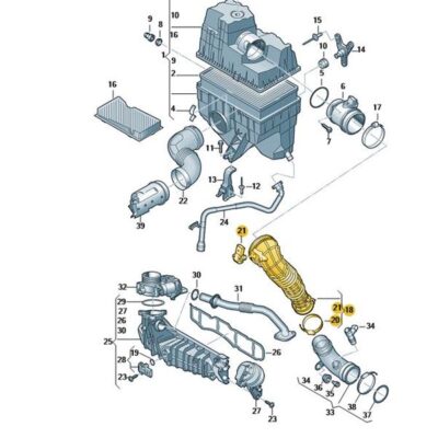 Ansaugrohr Rohr VW T6 7E0129615N