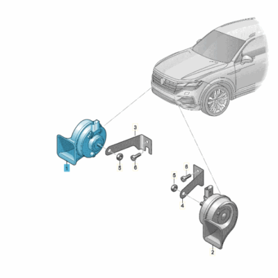Hupe Fanfare Horn Sirene Audi Q8 VW Touareg 4M0951223B