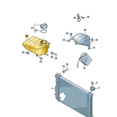 Kühlmittelausgleichsbehälter VW Phaeton 3D0121407H