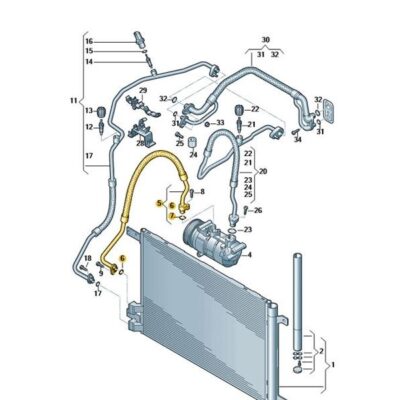 Klimaleitung Klimaschlauch Audi Seat Skoda VW 5Q0816721AD