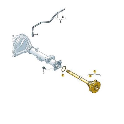 Hinterachswelle mit Lager links VW Amarok 2H0501171