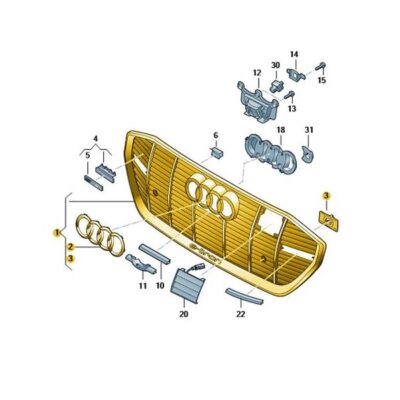 Kühlergrill Frontgrill Audi Q8 e-tron 4KE853651 3DA