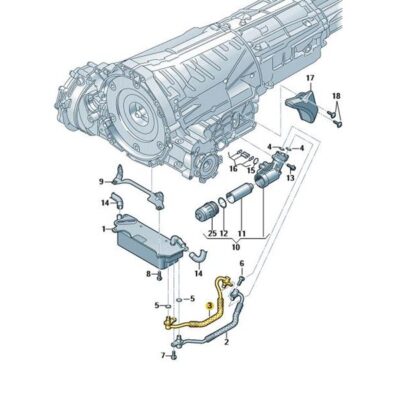 Öldruckleitung Getriebe Ölkühler Audi A6 A7 4G0317817Q