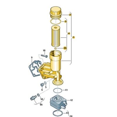 Ölfilterhalter Ölfilter Skoda VW 045115389K