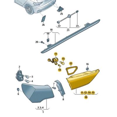 LED Schlussleuchte Rückleuchte Rücklicht links Audi A1 82A945093D