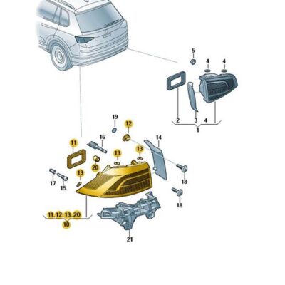 Schlussleuchte Rückleuchte Heckleuchte links Skoda Kodiaq 565945207B