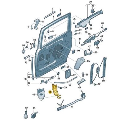 Rollenführung Schiebetür rechts Seat Alhambra VW Sharan 7N0843398E