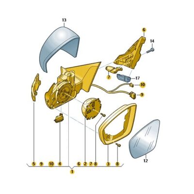 Außenspiegelgehäuse Außenspiegel rechts VW T-Roc 2GA857508CT9B9