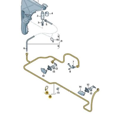 Schlauch Scheinwerferwaschanlage Audi A6 4G0955970F