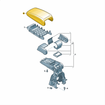 Mittelarmlehne Deckel Mittelkonsole Audi A3 8V0864207E RUI