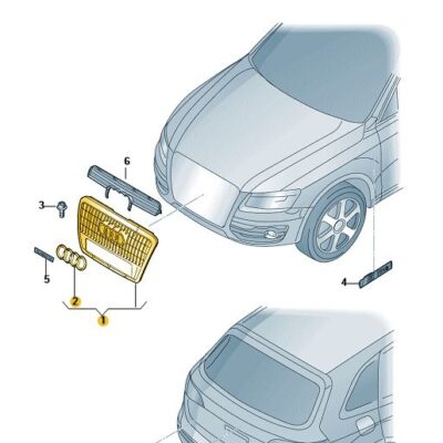 Kühlergrill Frontgrill schwarz Audi Q5 8R 8R0853651C T94