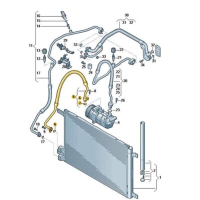 Klimaleitung Klimaschlauch Skoda Superb VW Passat 3Q0816721L