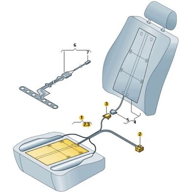 Sitz Heizung Heizelement Heizmatte vorne Audi A3 8V0963555E