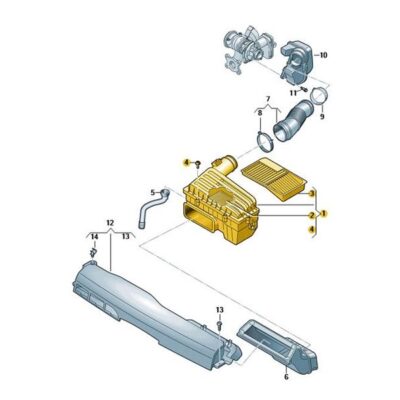Luftfilter Luftfilterkasten Gehäuse Audi Seat Skoda VW 5Q0129607BD