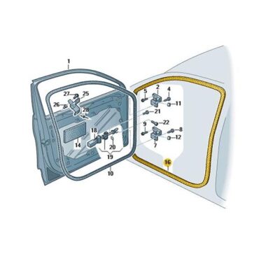 Türdichtung Dichtung Tür innen VW Touareg 7P0867365J