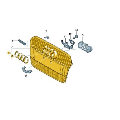 Kühlergrill Frontgrill platiniumgrau Audi A6 4G0853651M 1RR