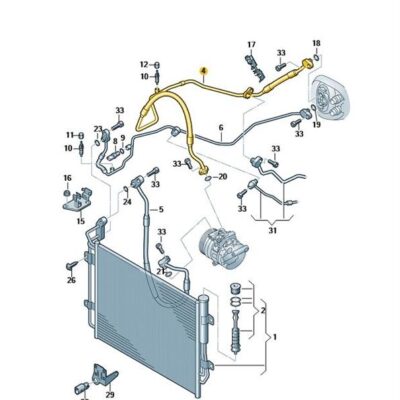 Kältemittelrohr Seat Alhambra VW Sharan 7N0820743E