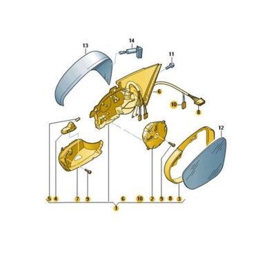 Außenspiegelgehäuse Außenspiegel rechts VW Passat 3AC857508F 9B9