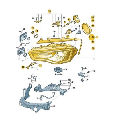 Scheinwerfer Frontscheinwerfer rechts Audi A4 8K0941754F