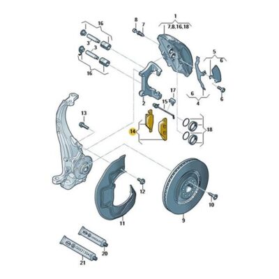 Bremsbeläge Bremsklötze vorne Audi A8 Q5 8R0698151AF