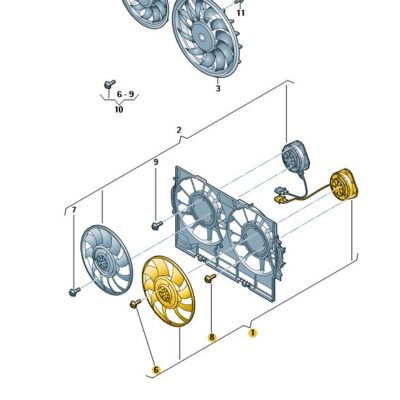 Kühlerlüfter Lüfter Gebläse Audi A4 A5 A6 A7 Q5 4H0959455AD