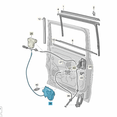 Motor für Schiebetür-Zuziehhilfe Seat Alhambra VW Sharan 7N0843745