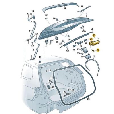 Motor für Zuziehhilfe für Heckklappe Audi Seat Skoda VW 3G0827887C