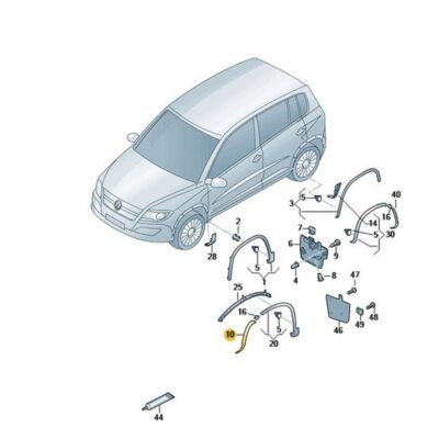 Radabdeckung links vorn VW Tiguan 5N0854969D 9B9