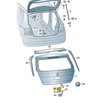 Klappenschloss Schloss Heckklappe Audi Seat Skoda 8R0827505A