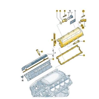 Zylinderkopfhaube 5-8 Zyl Audi A8 Touareg 057103469L