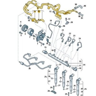 Kraftstoffleitung Kraftstoffrohr Rohr VW T6 03L130308E