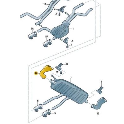 Blende für Abgasendrohr links VW Touareg 7L6253681N