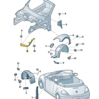 Strebe rechts VW Beetle 5C5821135